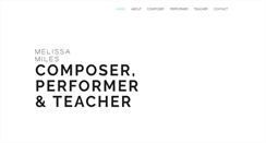 Desktop Screenshot of melissamilesmusic.com